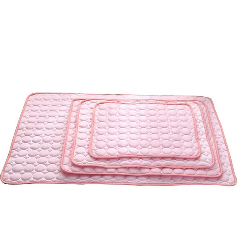 Cooling Ice Silk Pet Bed for Dogs and Cats - Ideal for Summer Comfort