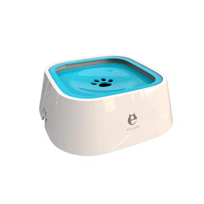 Non-Spill Floating Dog and Cat Water Bowl - Anti-Overflow Plastic Dispenser