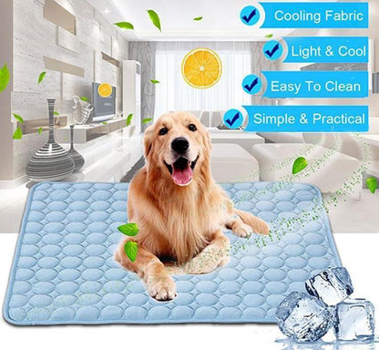Cooling Ice Silk Pet Bed for Dogs and Cats - Ideal for Summer Comfort