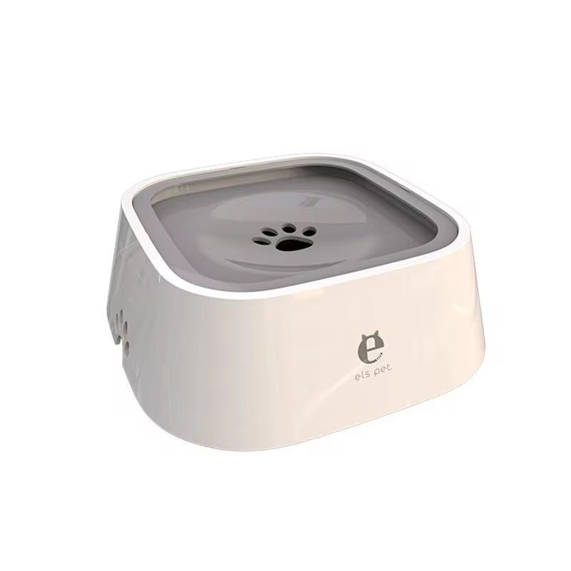 Non-Spill Floating Dog and Cat Water Bowl - Anti-Overflow Plastic Dispenser