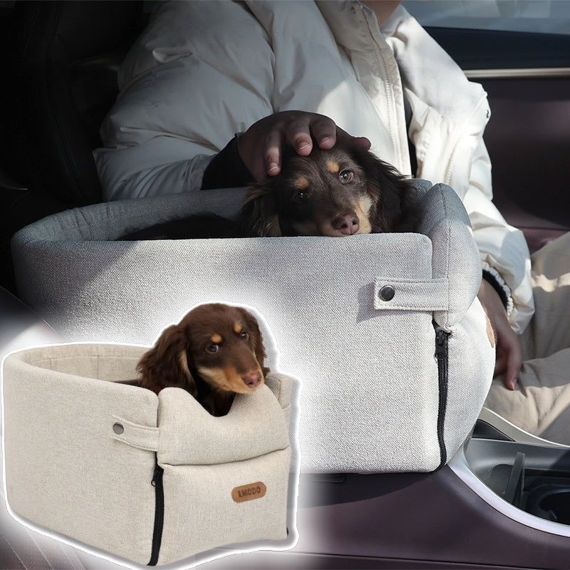 Portable Dog Carrier and Safety Travel Bed for Small Dogs and Cats