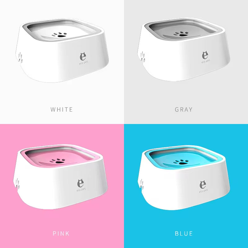 Non-Spill Floating Dog and Cat Water Bowl - Anti-Overflow Plastic Dispenser