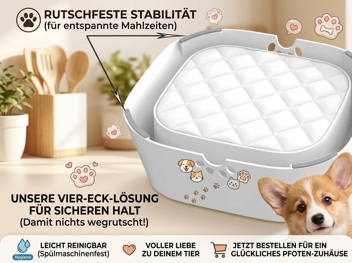 Schwimmender Wassernapf für Hunde und Katzen – Auslaufsicherer Kunststoff-Spender