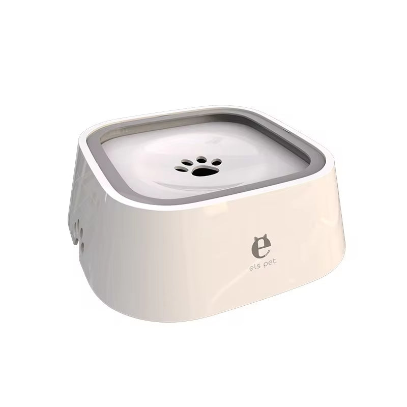 Non-Spill Floating Dog and Cat Water Bowl - Anti-Overflow Plastic Dispenser