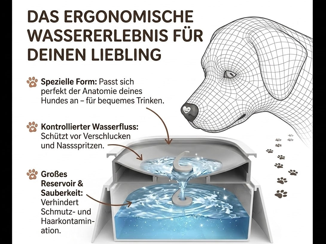 Schwimmender Wassernapf für Hunde und Katzen – Auslaufsicherer Kunststoff-Spender