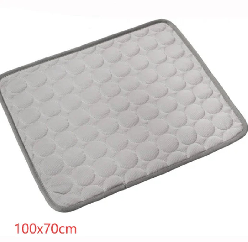 Cooling Ice Silk Pet Bed for Dogs and Cats - Ideal for Summer Comfort
