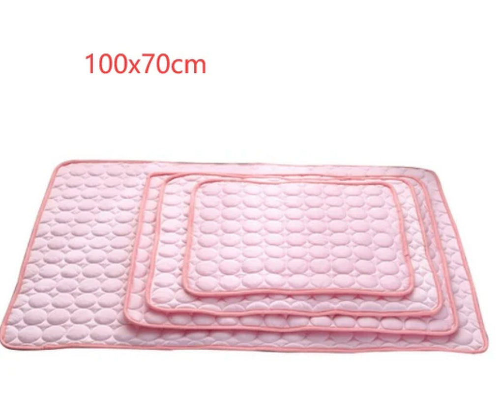 Cooling Ice Silk Pet Bed for Dogs and Cats - Ideal for Summer Comfort
