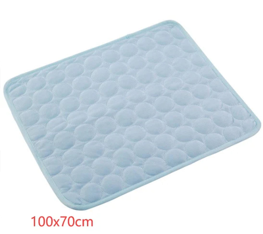 Cooling Ice Silk Pet Bed for Dogs and Cats - Ideal for Summer Comfort