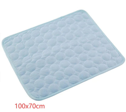 Cooling Ice Silk Pet Bed for Dogs and Cats - Ideal for Summer Comfort