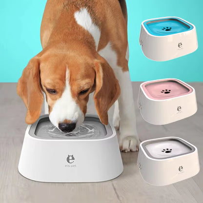 Non-Spill Floating Dog and Cat Water Bowl - Anti-Overflow Plastic Dispenser