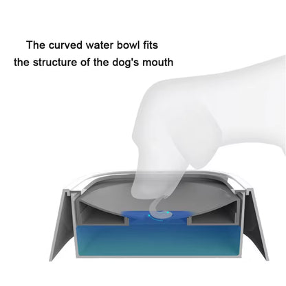 Non-Spill Floating Dog and Cat Water Bowl - Anti-Overflow Plastic Dispenser